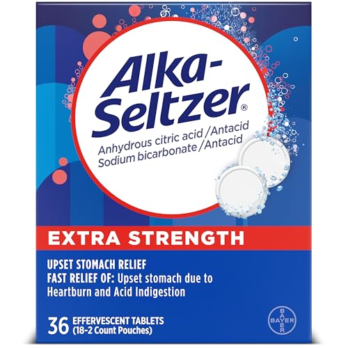 Alka-Seltzer-Extra Strength Tablets, Extra-Strength Antacid & Pain Relief, Original (24 Tablets)