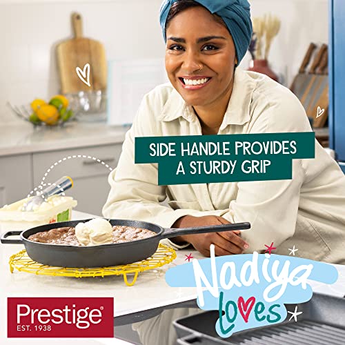 Nadiya x Prestige Cast Iron Skillet, 25cm, Black - Image 6