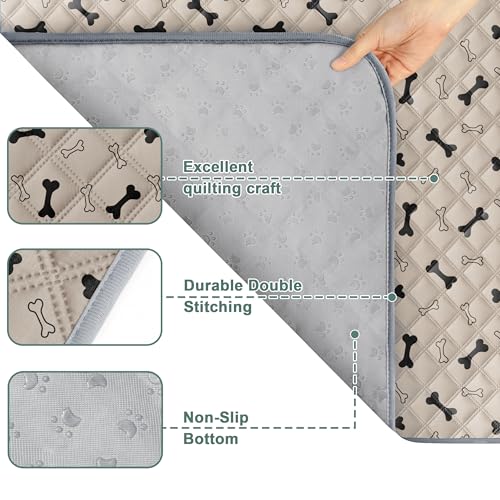 Image of Eterish Reusable Washable Pee Pads for Dogs Large /Extra Large 36'' x 41'' 2 Pack, Absorbent Pet Puppy Dog Training Pads Non-Slip, Waterproof Whelping Potty Pads for Dogs Leak-Proof