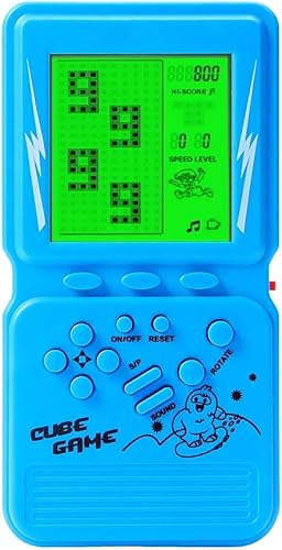 CZT Nueva consola de juegos de bloques retro con retroiluminación verde, pantalla grande, más conveniente para jugar, rompecabezas clásico de