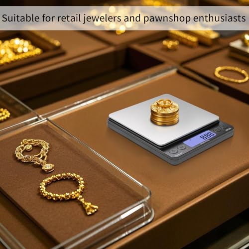 skeap digital jewelry scale  500g x 001g precision gold scale for jewelers amp collectors digital pocket scale with backlit lcd tare function ideal for gemstones bullion amp coins