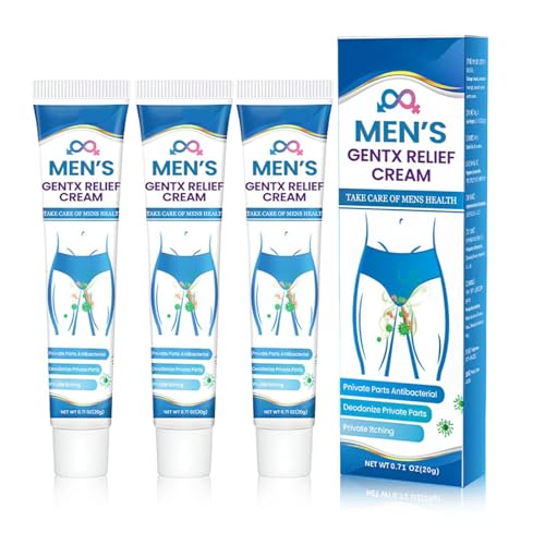 Men's GentX Relief Cream, crema hidratante suave para la rutina de cuidado de la piel masculina, crema hidratante suave, crema calmante íntima (3pcs)