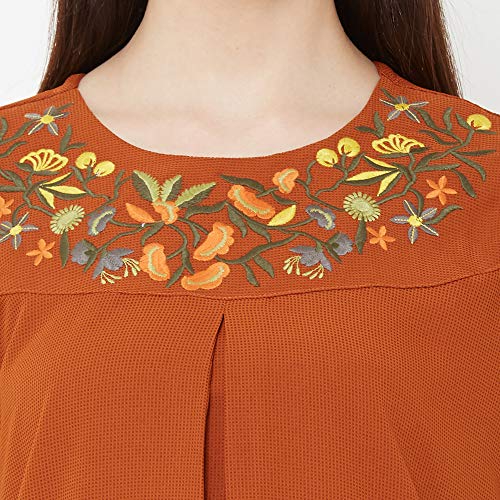 Image of Go.4.it Women's Top with Multi-Color Embroidery