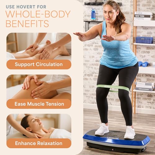 Image of Lifepro Vibration Plate Exercise Machine for Lymphatic Drainage - Whole Body Vibration Platform with Resistance Bands for Home Workout - Low-Impact Vibrating Plate for Body Toning
