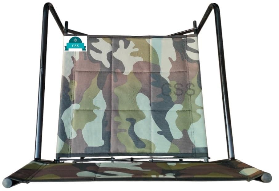 Image of Css Army Camping Directors Chair - Heavy Duty, Oversized Folding Chair for Beach /Fishing /Trips /Picnics /Lawn /Concerts Outdoor Foldable Camp Chair with Army Oxford Fabric, 120kg Capacity - Green