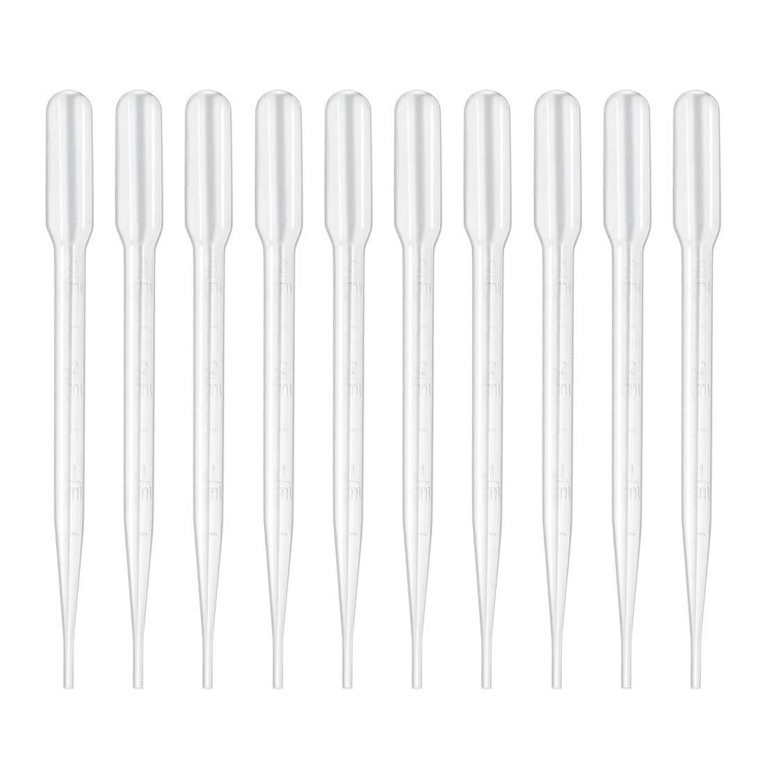 Utoolmart 10 pipette monouso in polietilene graduato monouso da 3 ml, contagocce, oli essenziali, strumento per il trucco
