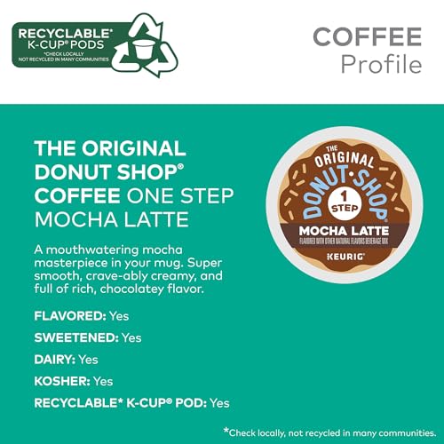 The Original Donut Shop Mocha One-Step Latte, Single Serve Coffee K-Cup Pod, Flavored Coffee, 20 Count (Pack of 2) - image 2