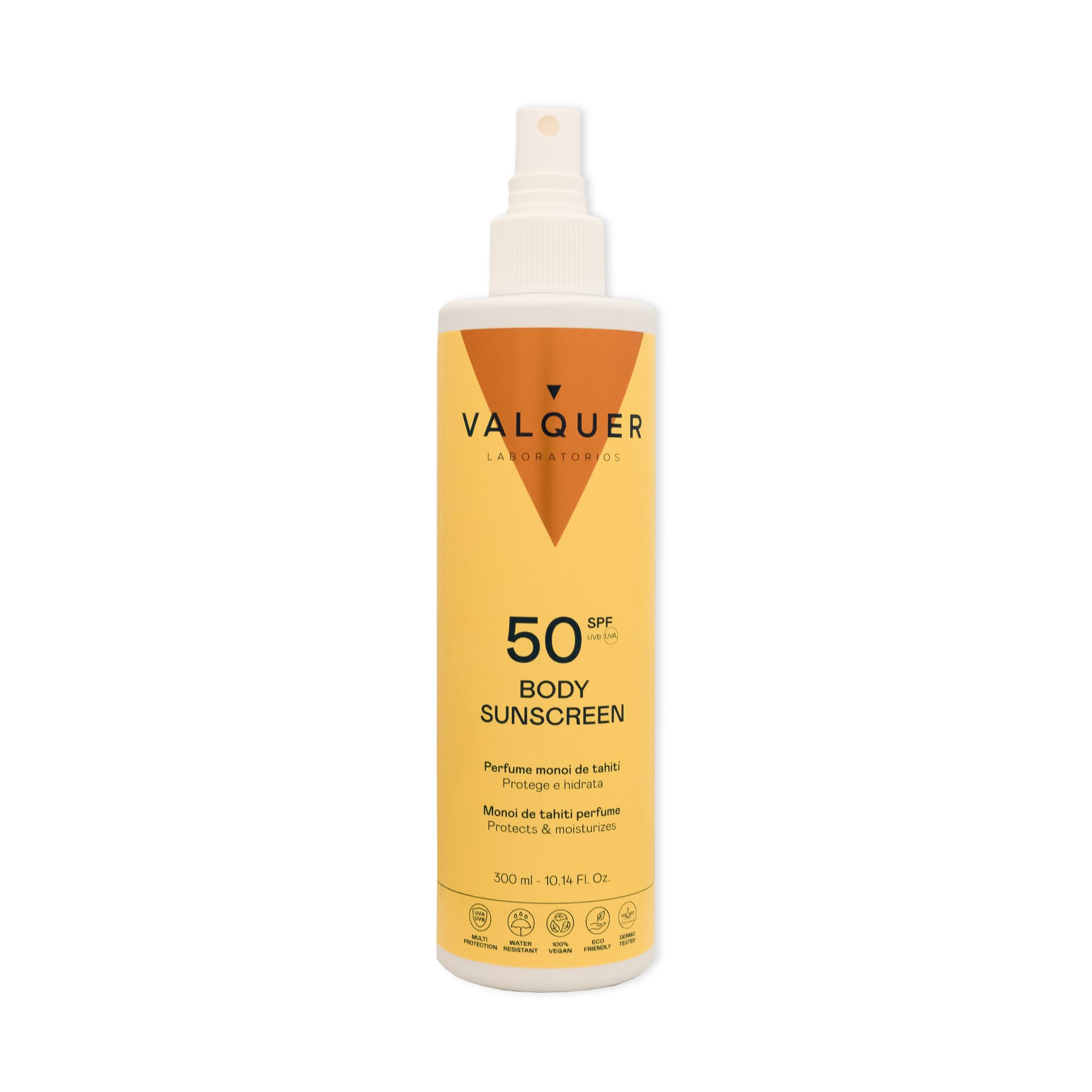 Valquer Protector Solar Corporal SPF 50. Resistente al Agua. Alta Protección y Hidratación para la Piel. Fórmula Ligera - 300 ml