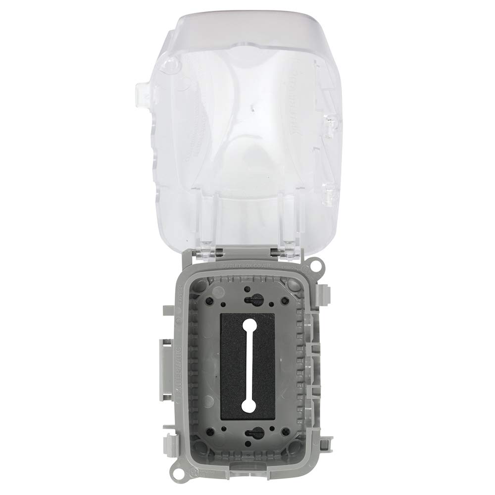 Intermatic Wp5110C Electrical Box, 3.625" Single Gang Plastic While-in-Use Weatherproof Vertical/Horizontal Cover