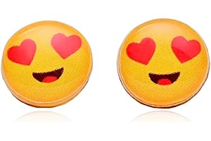 Heart Eyes Emoji Earrings: Studded with Love