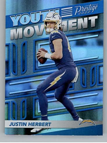 2022 Panini Prestige Youth Movement #16 Justin Herbert Los Angeles Chargers NFL Football Trading Card image 3