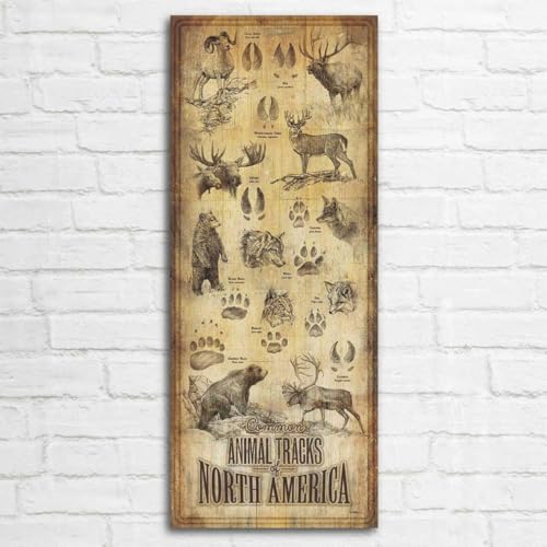 BLACK FOREST DECOR North American Tracks Wood Chart