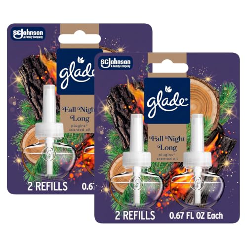 Glade PlugIns Refills Air Freshener,Embers & Sandalwood,Scented and Essential Oils for Home and Bathroom,0.67 Fl Oz,(Pack of 4) - image 1