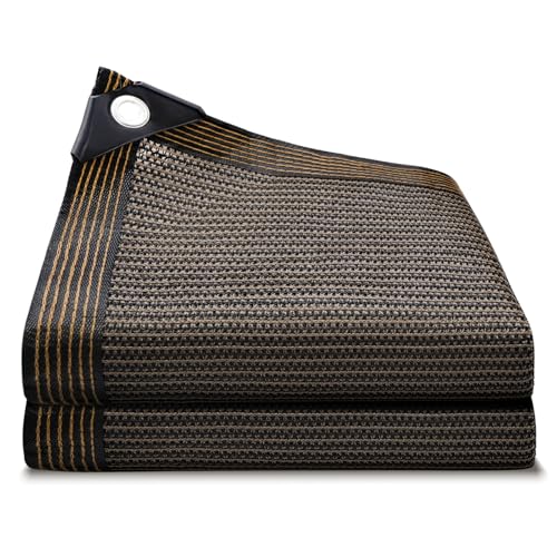 Glieskir 90% Coffee Brown Shade Cloth, 6.5x10FT Resistant Garden Sun Shade Net, Durable Mesh Shade Tarp with Reinforced Grommets for Greenhouse, Plant, Chicken Coop, Pergola, Canopy