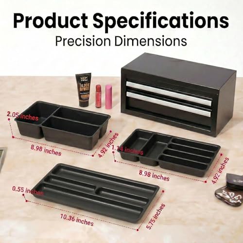 6 Pcs Tool Box Organizer Tray Divider Set for Kobalt Mini 2-Drawer by Joregobo - Used condition - Image 2