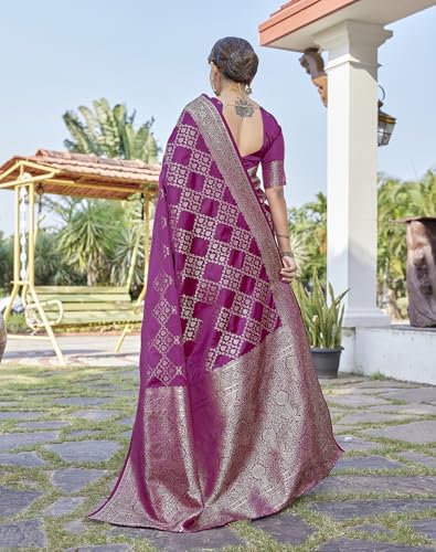Image of Yashika Women's Pure Kanjivaram Silk Saree Soft Banarasi Style Wedding With Blouse Piece | Saree For Women | New Sari