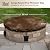 CUPICK Outdoor Round Built In Fire Pit Cover,In Ground Heavy Duty Waterproof Fire Pit Cover,Suitable for 52-56 Inch Round Built In Stone Firepits,Brown