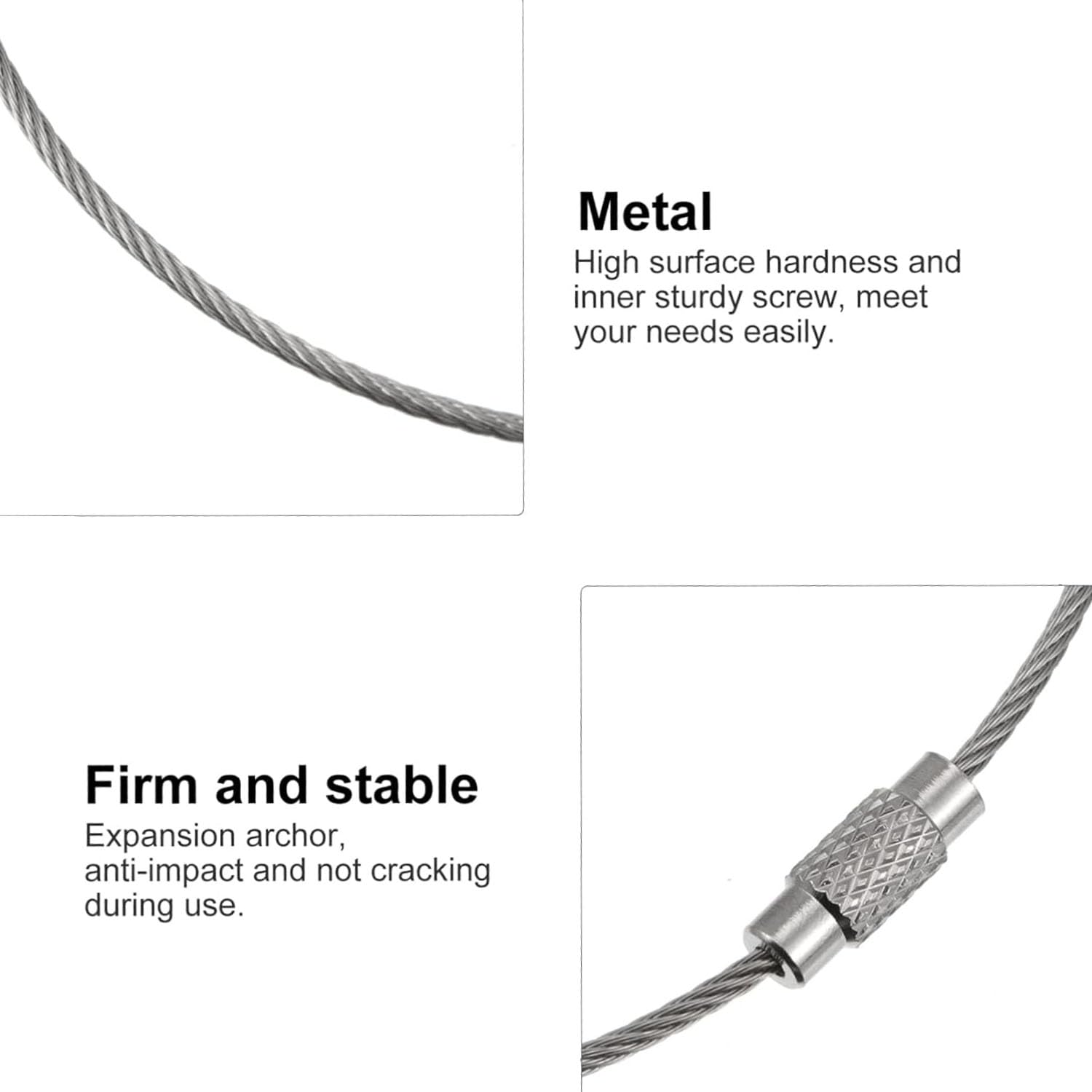 6 Piece Child Safety Furniture Anchor Kit Heavy Duty Anti Tip Straps with Metal Wall Mounts Secure Fasteners for Bookshelves Cabinets Dressers and Wardrobes Baby Proofing Home Security Solution - Image 3