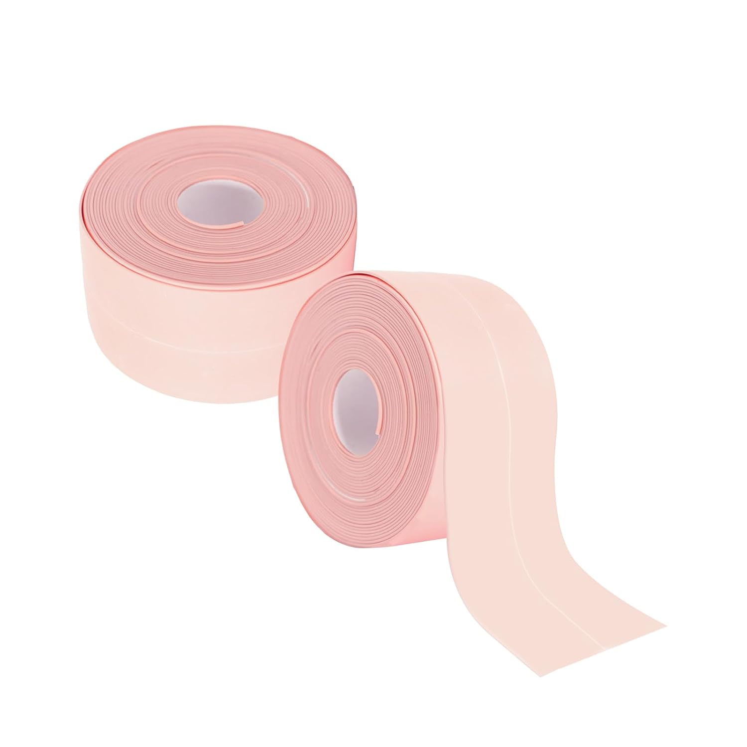 2 Rolls Pink Caulk Tape Waterproof Self Adhesive, 1.5" x 10.5ft Bathroom Caulking Sealant Tape for Bathtub, Peel and Stick Toilet Base Sealer Strip for Floor Trim Shower Kitchen Wall Edge