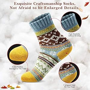 FYC Women Socks Winter - Gifts for Women - Warm Thick Soft Wool Cozy Crew Socks Christmas Stocking Stuffers Gifts for Women FYC Women Socks Winter Gifts for Women Warm Thick Soft Wool Cozy Crew Socks Christmas Stocking Stuffers Gifts for Women