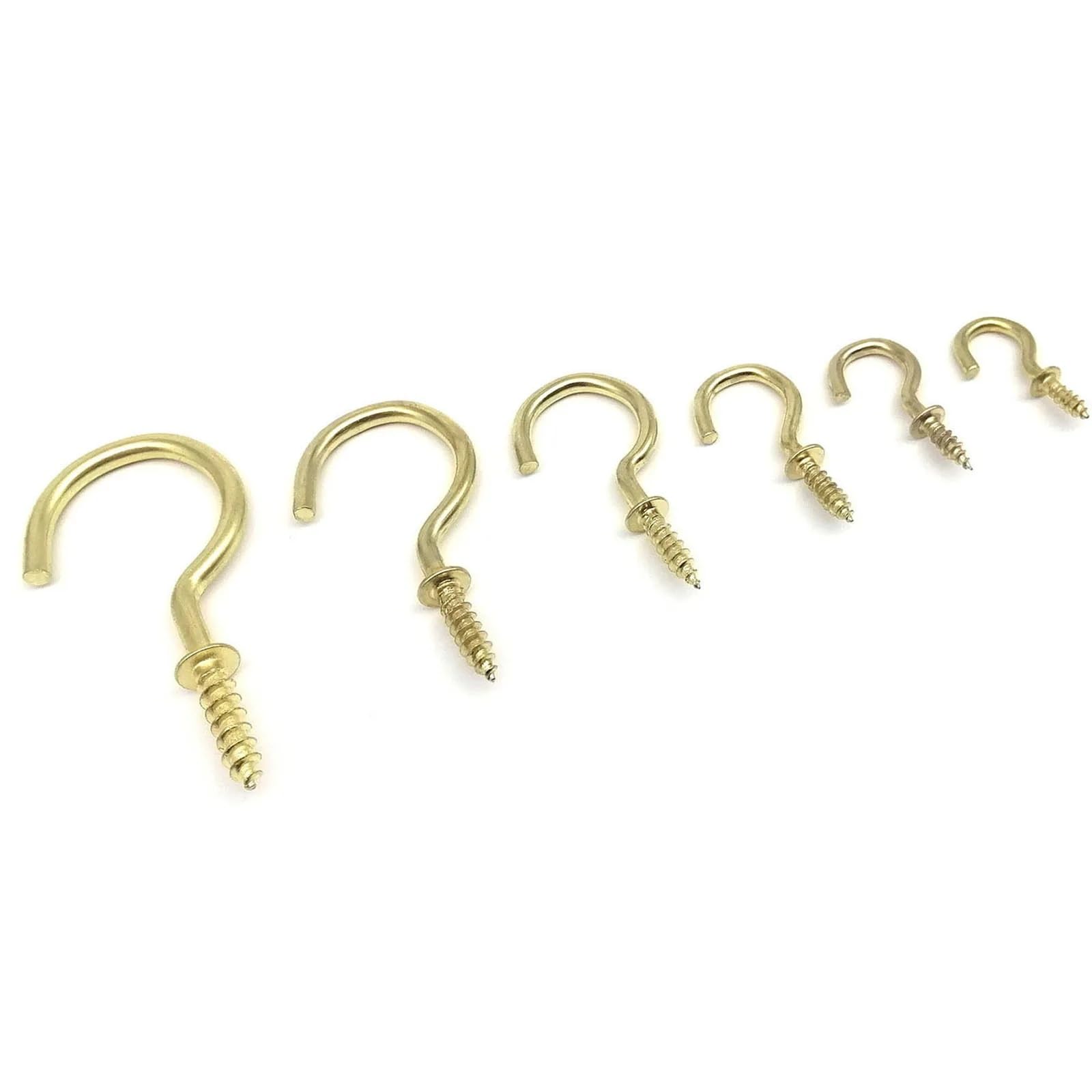 Metalowe haki sufitowe, Haki ścienne wkręcane z uchem 100 szt. 20-55mm(Length 55mm)