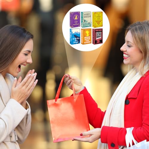 Image of 6 Pieces Book Kitchen Sponges Novels Sponges Fun Non-Scratch Scrub for Washing Dishes Pots Pans and Household Cleaning Supplies for Kitchen Dishes Furniture Gifts(Book,6 Pcs)