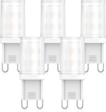 RuLEDne LED G9 Bulbs 2W Equivalent to Halogen Bulbs 20W 25W 28W G9 2700 K 5 Pieces [Energy Class F]