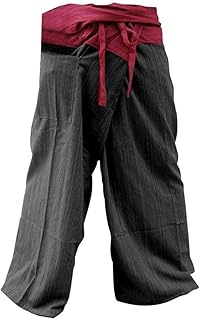 MEMITR Original Thai Fisherman Pants, Perfect for Yoga, Martial Arts, Pirate, Medieval, Japanese Samurai Pantalones Plus Size