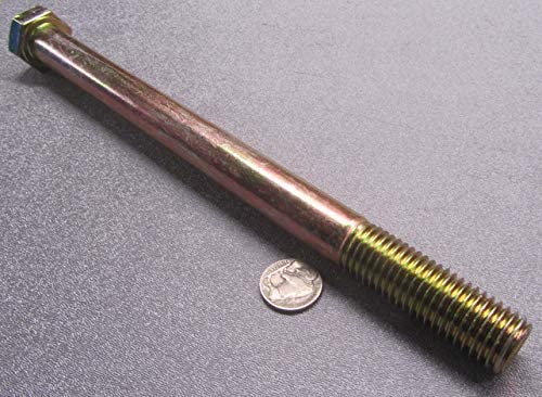 Grade 8 Zinc Yellow Steel Bolts RH PT 3/4"-10 x 10.00 Length 1 pc