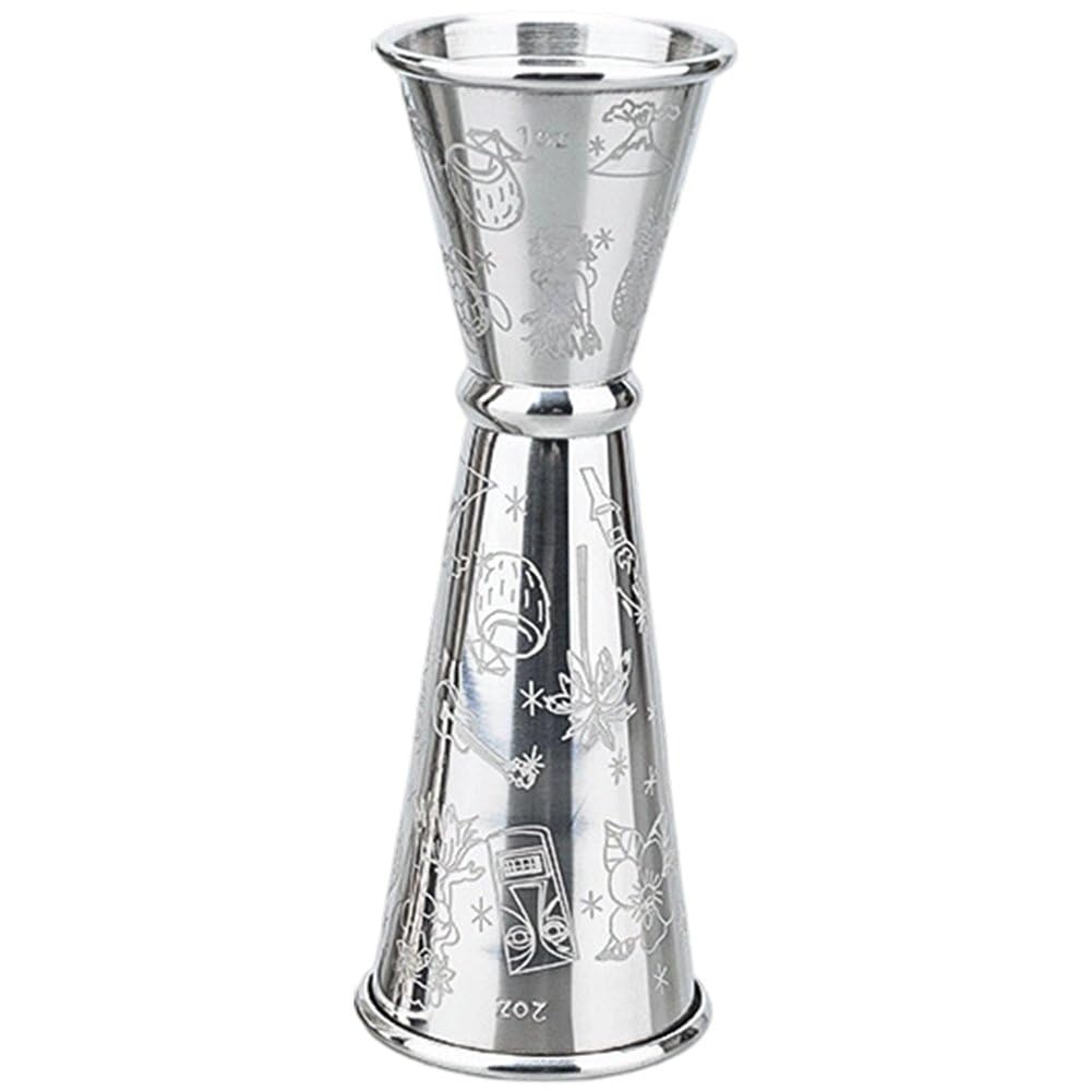 Casiler Stainless Steel Double Jigger 30/60ml Cup, Cocktail Shot Measure for Whisky Home Bar and Daily Drink Making Needs
