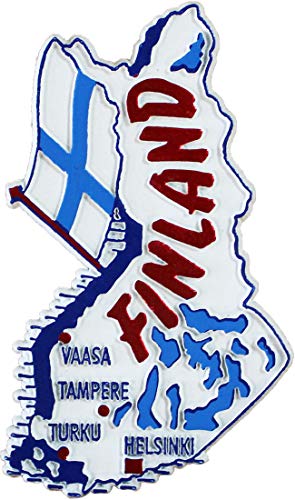 Imán decorativo de Finlandia para refrigerador, 2x3 pulgadas