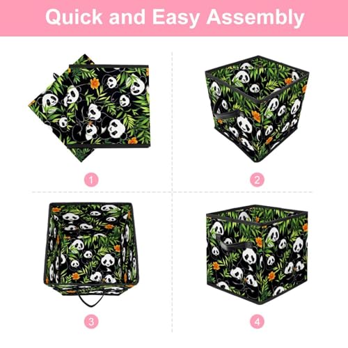 Organisation de la maison simplifiée avec la boîte pliable panda mignon - 7
