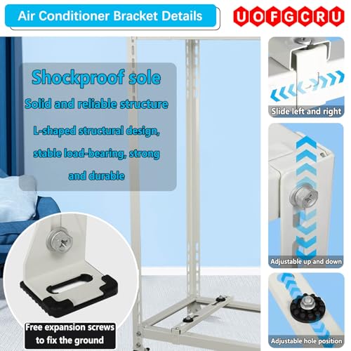Soporte para aire acondicionado exterior e inoxidable de doble nivel universal 5