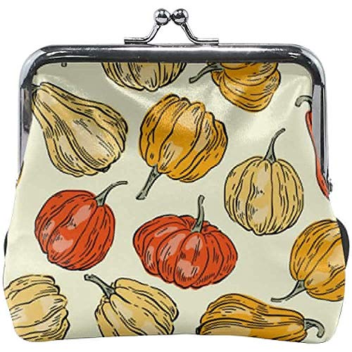 Preisvergleich Produktbild Halloween Pumkin Classic Schnalle Geldbörsen Leder Ki_ss-Lock Wechselgeldbörsen