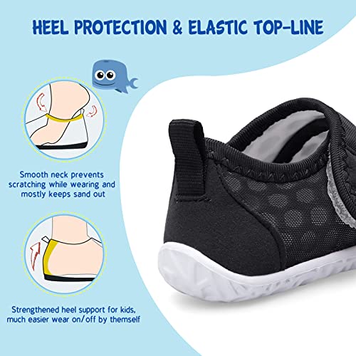 Image of LeIsfIt Toddler Water Shoes Boys Girls Barefoot Aqua Socks Kids Breathable Quick-Dry Swim Shoes for Beach Pool Surf