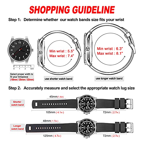 hemsut h Silicone Watch Band, Quick Release Sport Strap 18mm 20mm 22mm by hemsut h - Used condition - Image 5