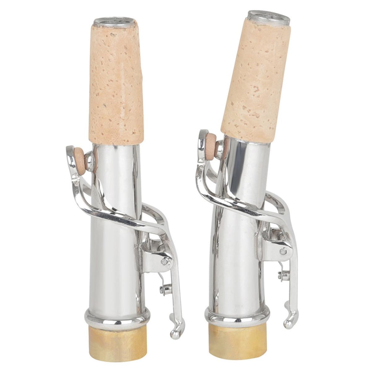 ULTECHNOVO Sopransaxophon Mundstück mit Geradem und Gebogenem Hals 2 Stück aus Kupfer Verbessert Intonation und Spielkomfort für Musikunterricht und Zuhause