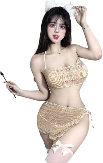 Female Sexy Cosplay Cat Girl Lingerie Anime Kawaii Rabbit Bikini Tube Top