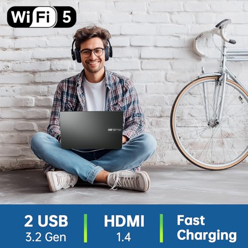 Vivobook Go - Computer portatile FHD da 15,6", Intel i3-N305 (8-Core fino a 3,8 GHz), 8 GB di RAM, 128 GB di memoria, WiFi 5 e BT 5.1, con bundle, PC ultraportatile, Windows 11 - Notebook - Immagine 1