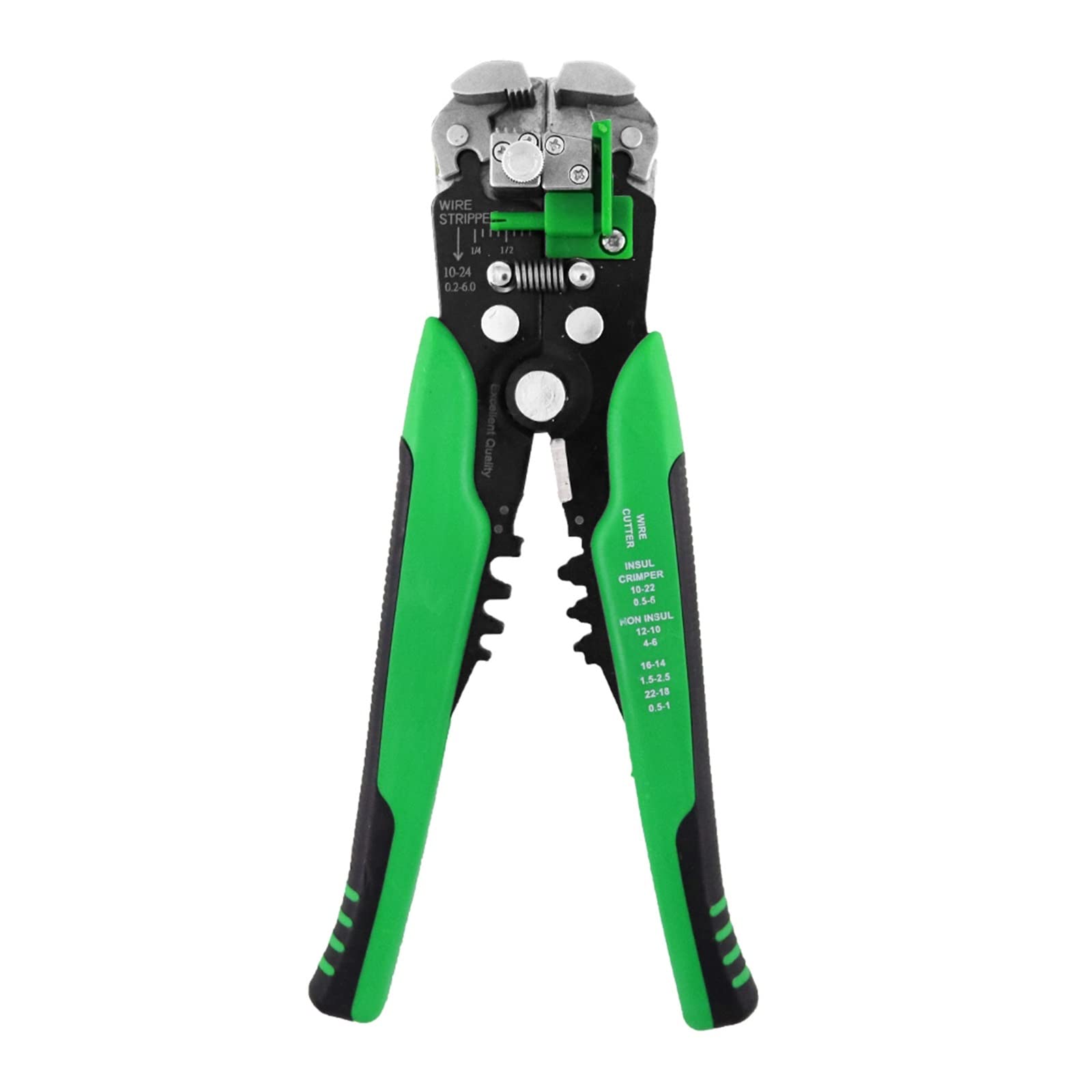 Crimper Cable Cutter automatyczny ściągacz izolacji wielofunkcyjne narzędzia do ściągania izolacji szczypce do zaciskania Terminal 0.2-6.0mm2 narzędzie perfection (Color : Green)