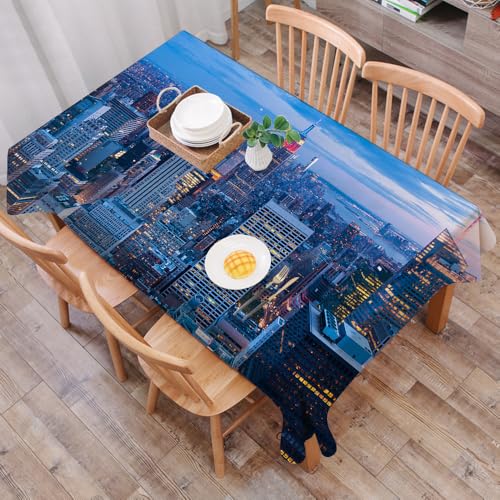 DALEXHM Nappe Rectangulaire 137x183 cm Nappe Exterieur Imperméable Anti-tâche Protection de Table...