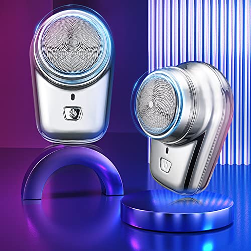 Hongtu 2023 New Upgrade Pocket Shaver Mini Travel Shavers For Men Usb Charging Portable Electric Shavers Washable Suitable For Home, Car Travel, Christmas, Father's Day Gift—Silver #TOP1