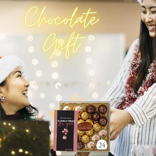 مجموعة فيريرو من جولافانبس، هدايا للشوكولاتة والشوكولاتة، هدايا للنساء والرجال، هدايا الزفاف، سلة شوكولاتة الكريسماس، روشيه متنوعة، رافايلو وجوز الهند والشوكولاتة الداكنة روندنوير (24)