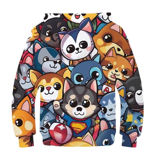 Sweat à capuche Chien 3D pour enfant 11-13 ans pull d'hiver confortable - 2