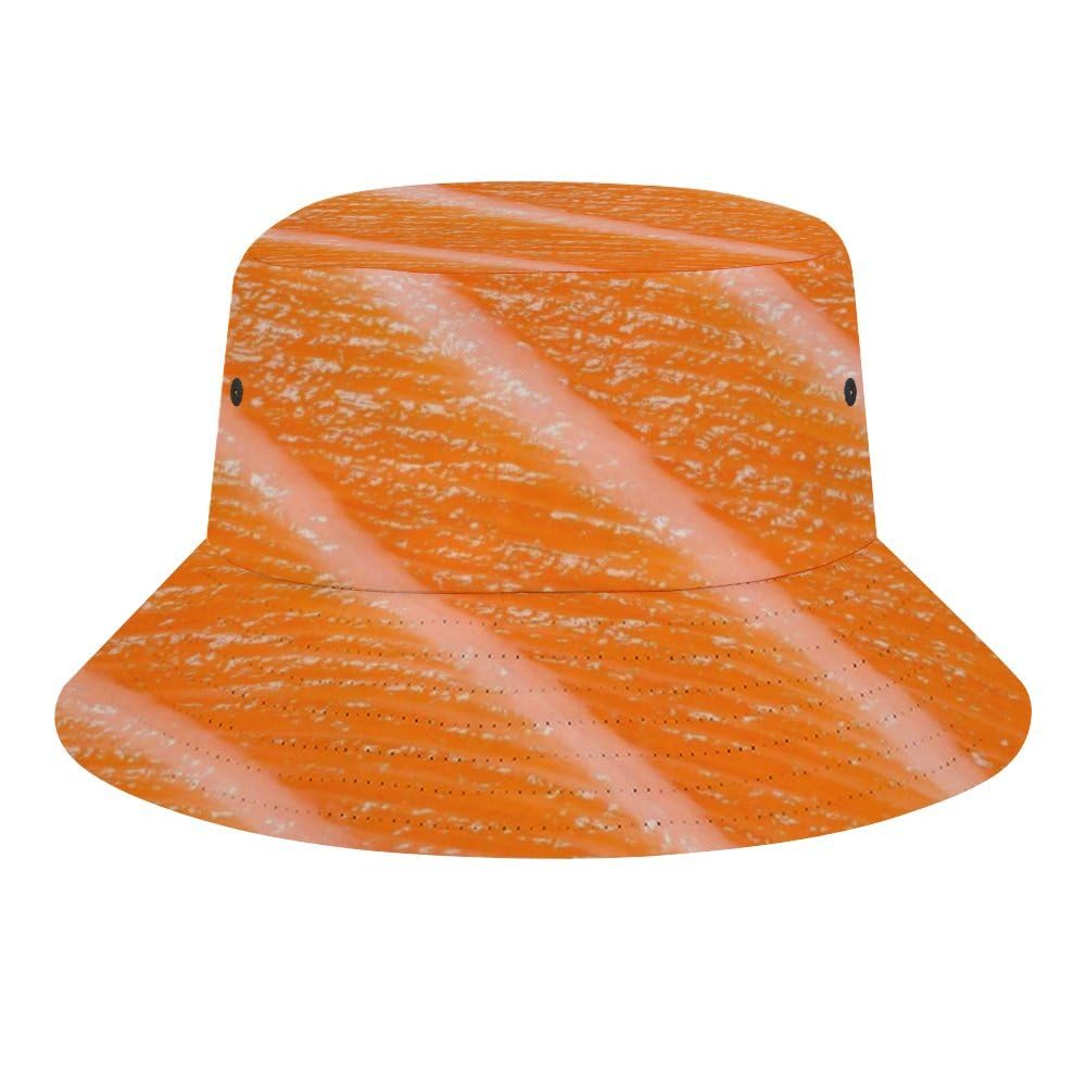 Jopajre Unisex Salmon Sushi Bucket Hat For Women Men Sun Cap Fisherman Hat Packable Beach Caps Travel Outdoor