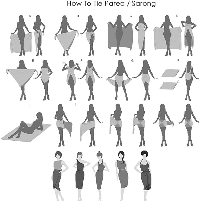 100% Cotton Hand Block Print Sarong Womens Swimsuit Wrap Cover Up Long - Image 9