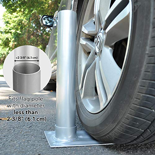 Yeshom 22FLPFPS002-25-N Yescom 25Ft Telescopic Aluminum Flag Pole + Wheel Tire Mount Stand Kit W/ 3'X5' Us Flag & Ball Top Telescoping Flagpole thumb #7
