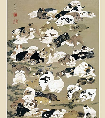 【完売品】NIPOALOHA 百犬図　ロングスリーブ Amazon.co.jp: 日本の名画 伊藤若冲 百犬図（ひゃっけんず） F6 [g4