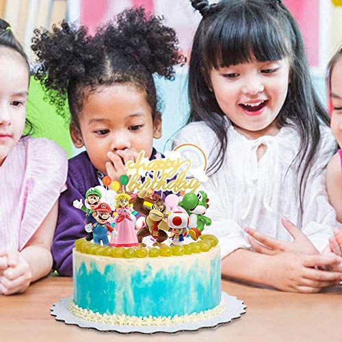 SUNSK Cartoon Cake Toppers Bros Figuren Taartdecoratie Cartoon Bros Ornamenten Verjaardag Versiering Taarttoppers 6… - Image 7