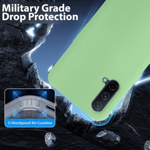 Image of LIRAMARK Liquid Silicone Soft Back Cover Case for OnePlus Nord CE (Mint Green)